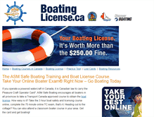 Tablet Screenshot of boatinglicense.ca